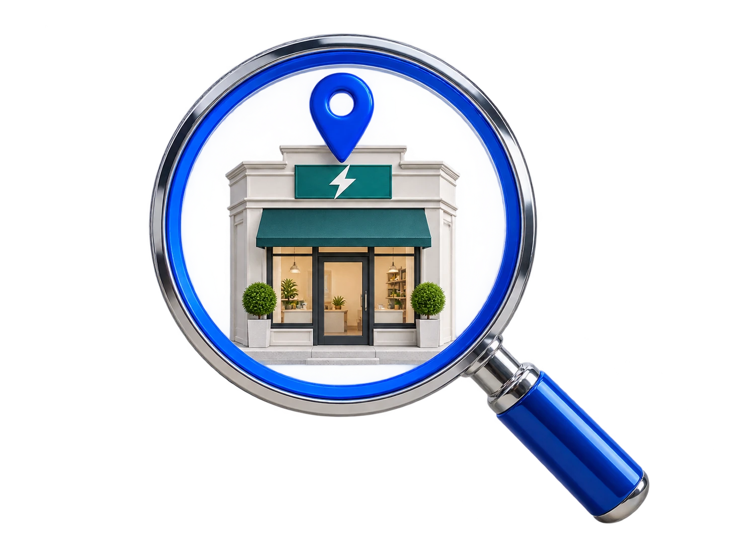 Sydney businesses illustrated with a search magnifier