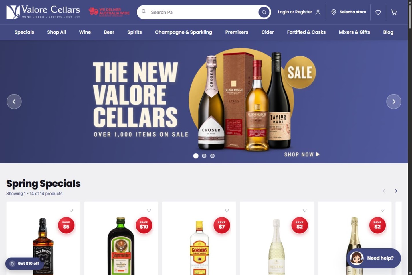 Valore Cellars online store